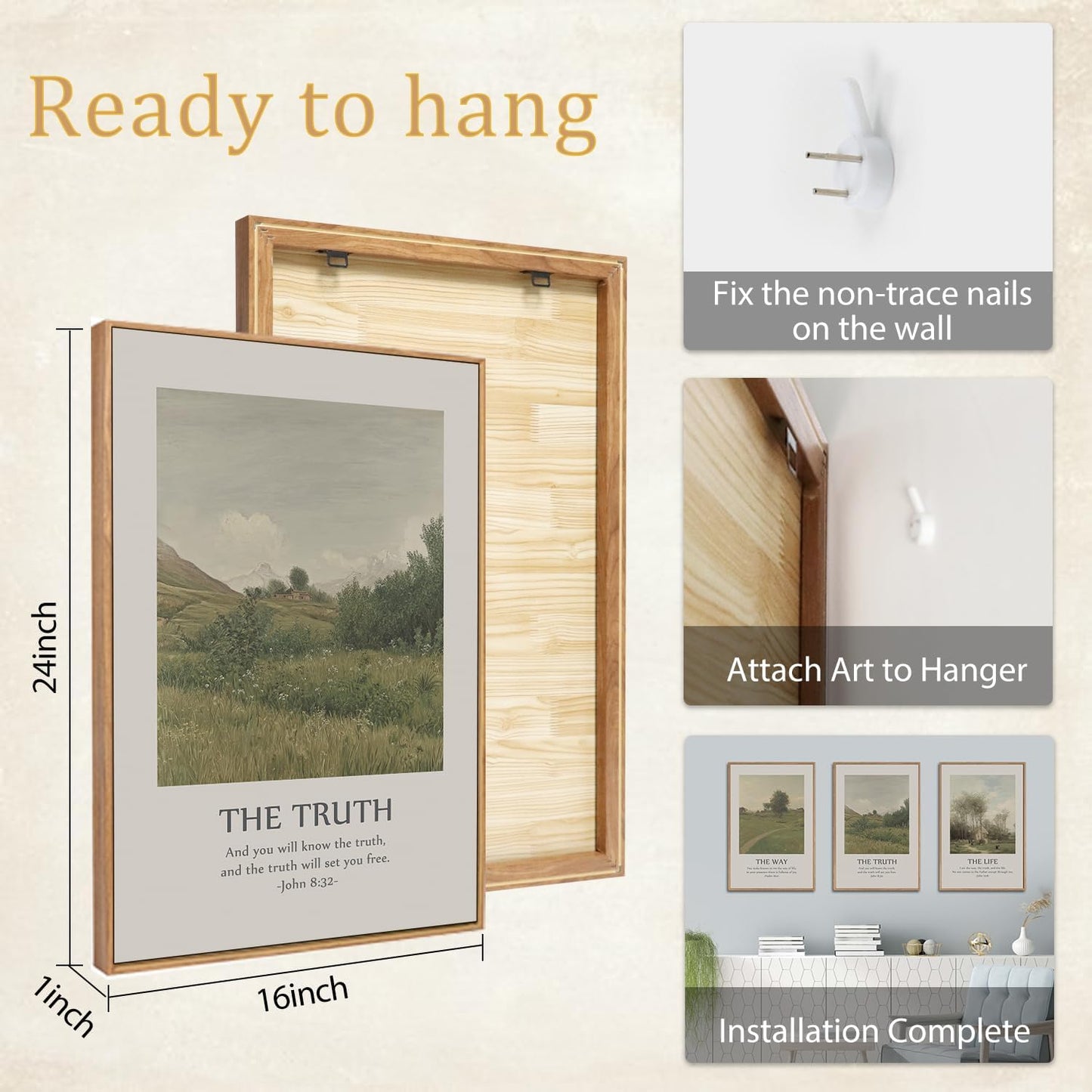 Faithful Wall Art Trio