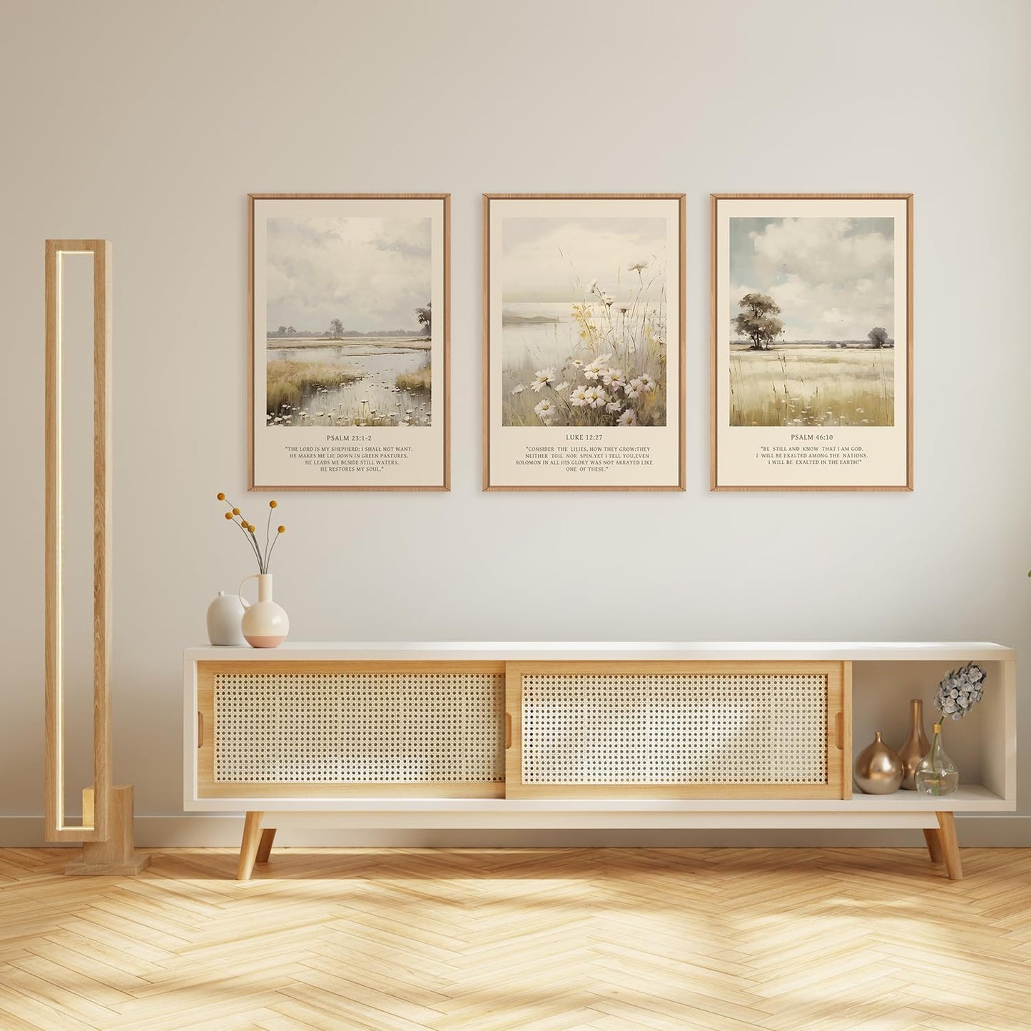 Inspirational Floral Scripture Art Set