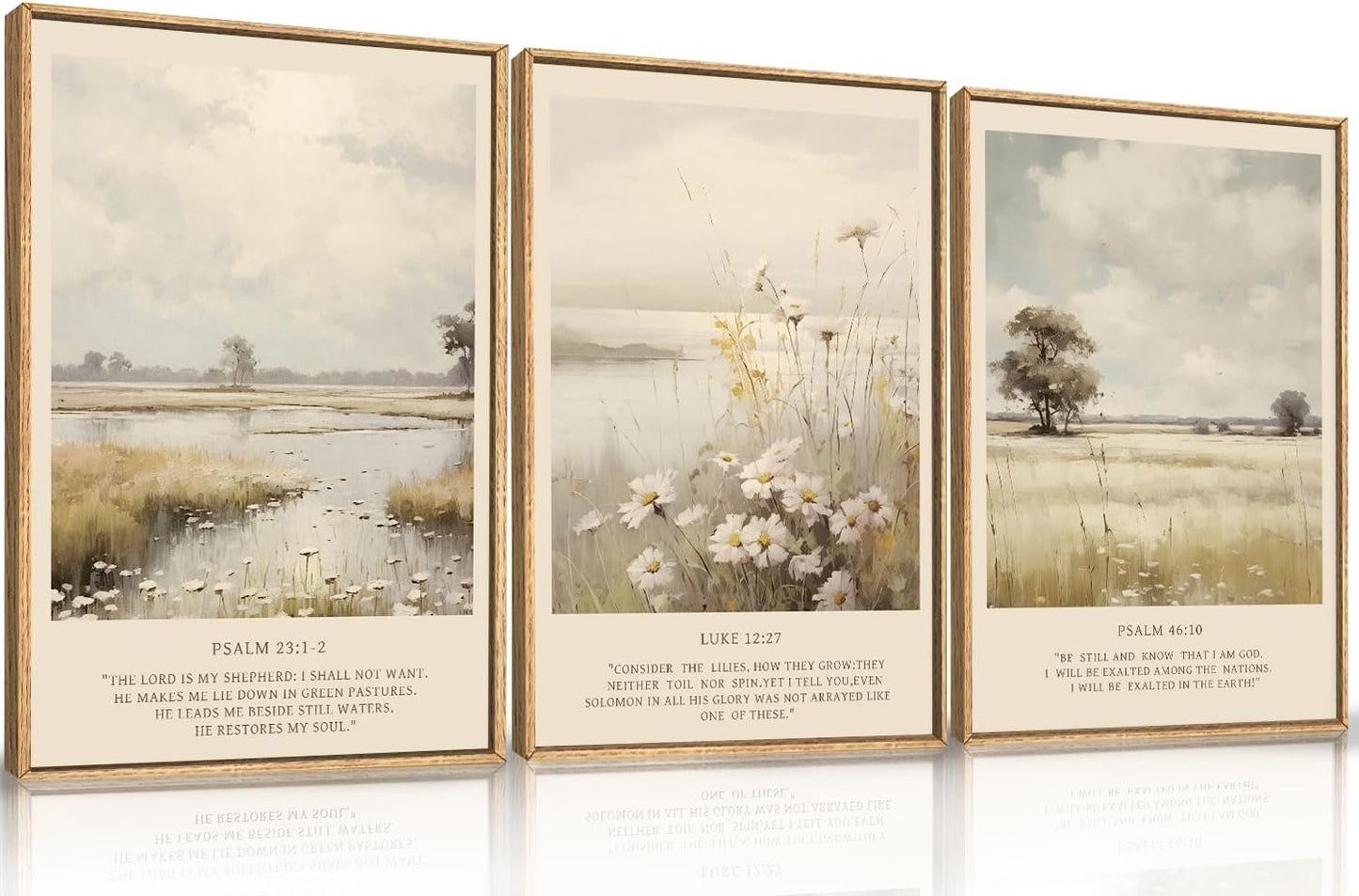 Inspirational Floral Scripture Art Set