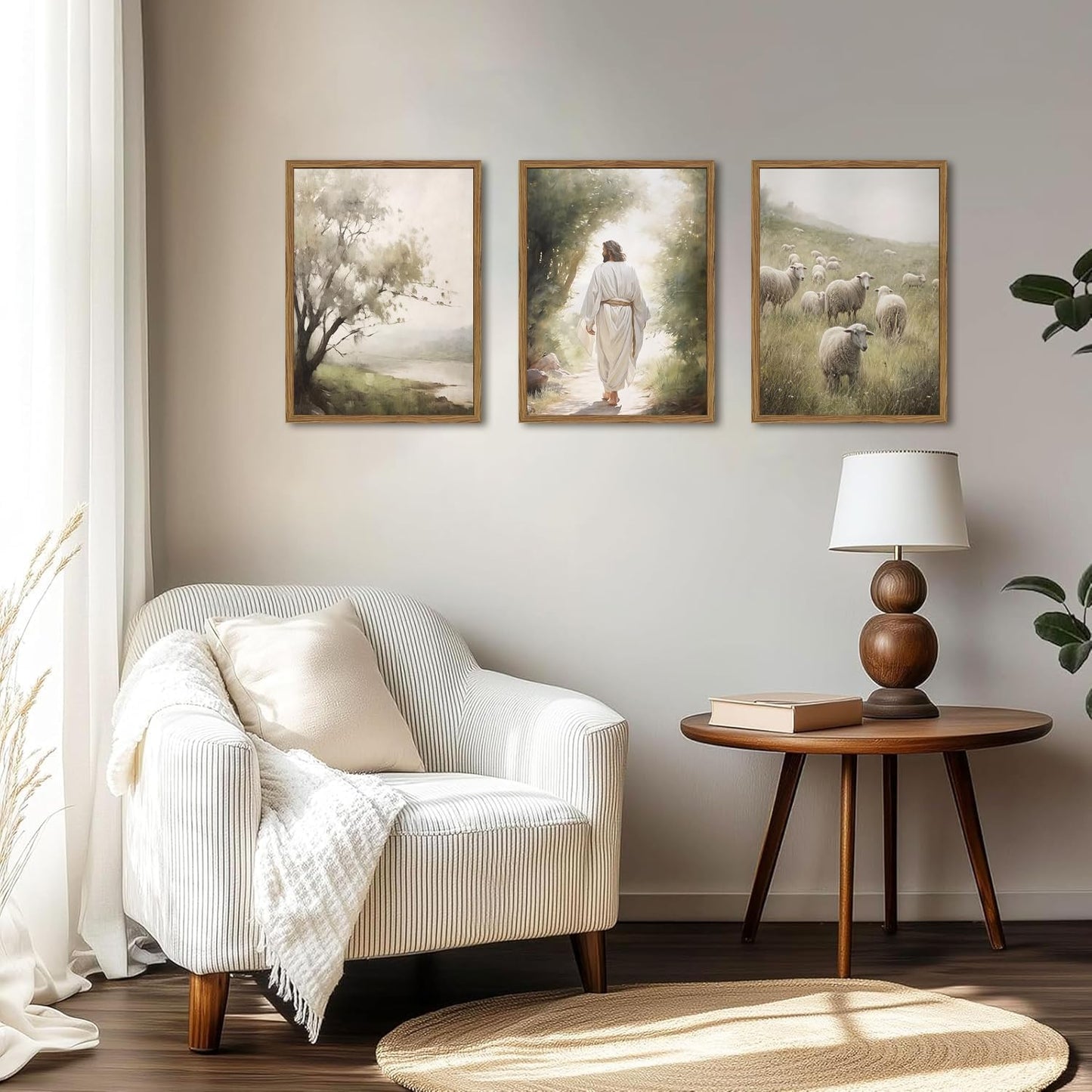 Divine Shepherd Canvas Art Trio