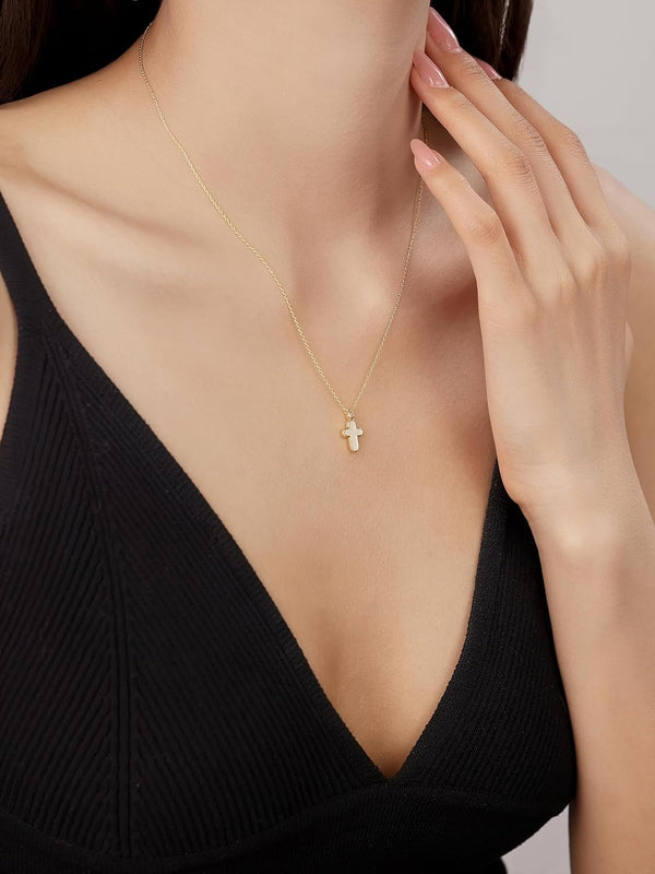 Chic Gold Cross Necklace