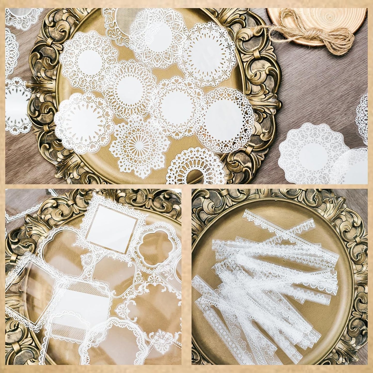 Whimsical Lace Sticker Set